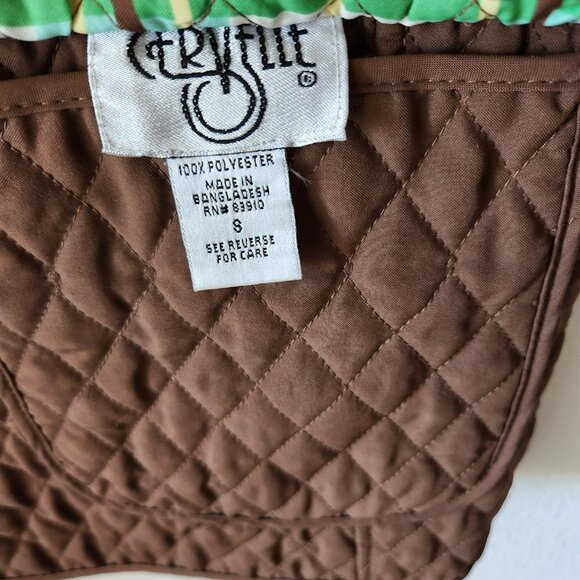Cervelle Quilted Reversible Jacket Vintage Women's Size 8 Brown Plaid - Picture 6 of 6